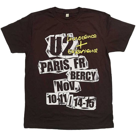 U2 Unisex T-Shirt: I+E Paris Event 2015 (Ex-Tour) - U2 - Fanituote -  - 5056561002156 - 