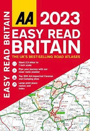 Cover for Easy Read Atlas Britain 2023 - UK Road Atlases (Pocketbok) [22 New edition] (2022)