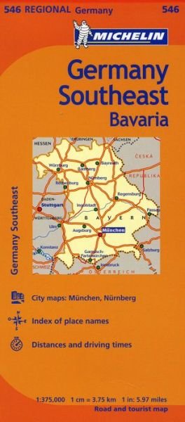 Michelin Germany Southeast Map 546 (Maps / Regional (Michelin)) - Michelin - Bücher - Michelin Travel & Lifestyle - 9782067186156 - 15. Mai 2017