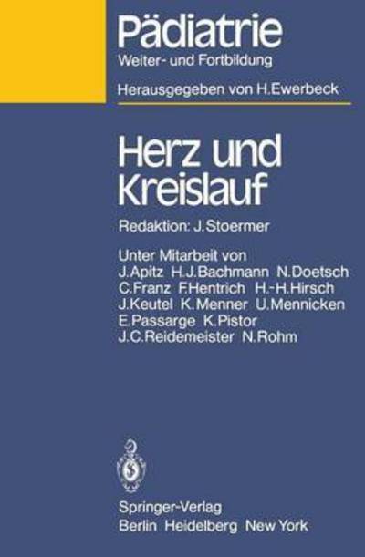 Cover for J Stoermer · Herz und Kreislauf - Padiatrie: Weiter- und Fortbildung (Paperback Book) (1982)