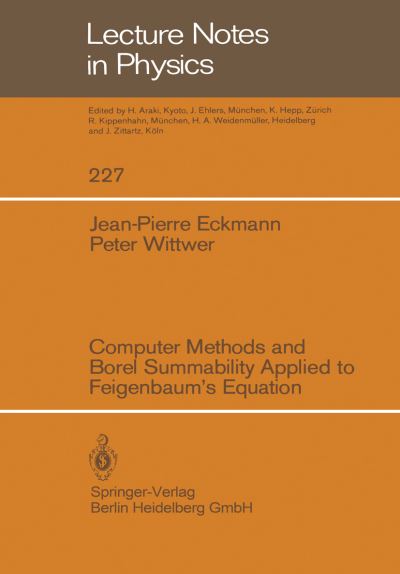 Cover for Jean-pierre Eckmann · Computer Methods and Borel Summability Applied to Feigenbaum's Equation (Paperback Book) (1985)