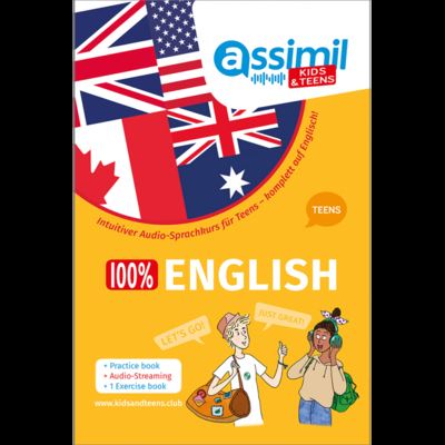 Cover for Assimil 100 % English · ASSiMiL 100 % English - Teens (Book) (2021)