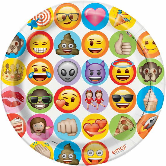 Cover for Unique Party 50915  Celebration Emoji Party Plates Pack of 8 Homeware (N/A)