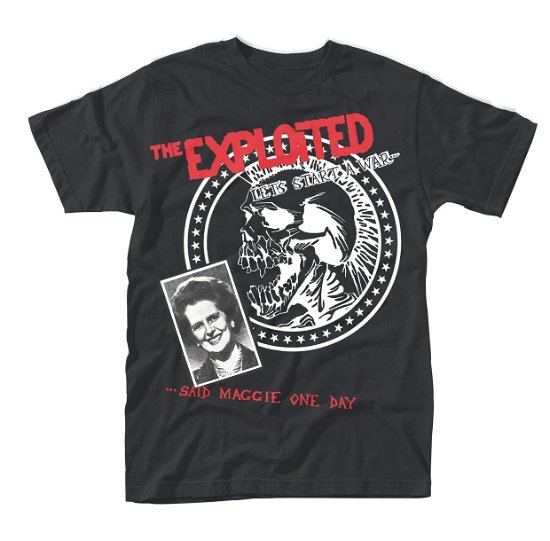 Cover for The Exploited · Let's Start a War... (Said Maggie One Day) (T-shirt) [size S] [Black edition] (2016)