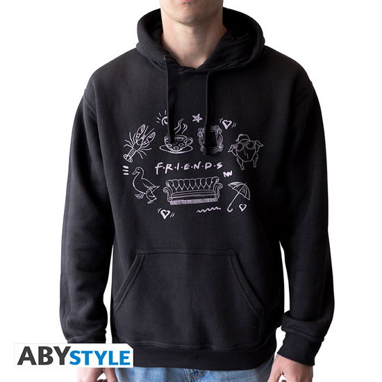 FRIENDS - Sweat - Scribble man without zip black - Friends - Merchandise - ABYstyle - 3665361098157 - 