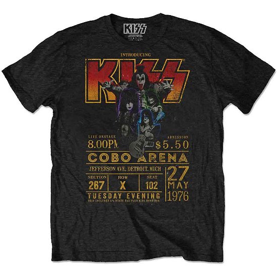 KISS Unisex T-Shirt: Cobo Arena '76 (Eco-Friendly) - Kiss - Produtos -  - 5056368659157 - 31 de janeiro de 2021