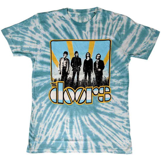 Cover for The Doors · The Doors Unisex T-Shirt: Waiting For The Sun (Light Blue) (Wash Collection) (T-shirt) [size S] (2022)