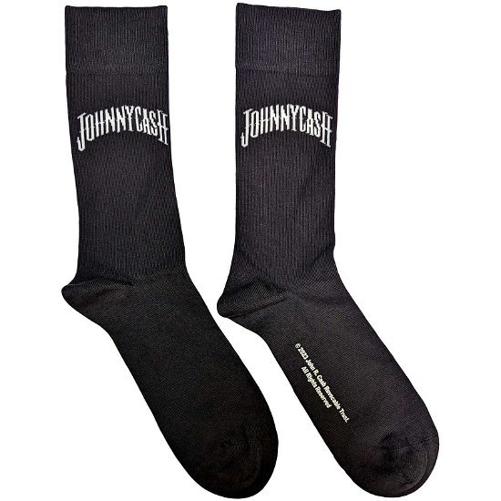Johnny Cash Unisex Ankle Socks: Man In Black Logo (UK Size 7 - 11) - Johnny Cash - Marchandise -  - 5056561092157 - 
