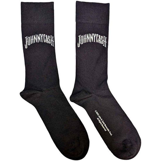 Johnny Cash Unisex Ankle Socks: Man In Black Logo (UK Size 7 - 11) - Johnny Cash - Merchandise -  - 5056561092157 - 