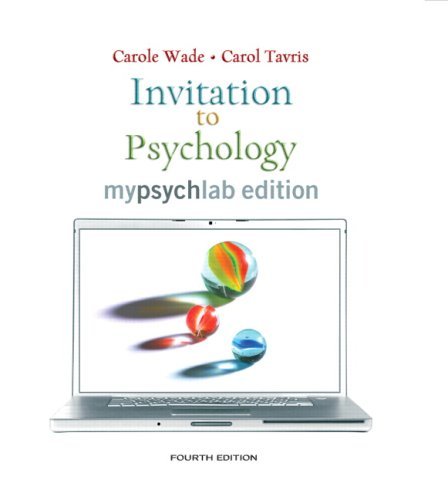 Cover for Carol Tavris · Invitation to Psychology, Mylab Edition  Value Pack (Includes Study Guide for Invitation to Psychology  &amp; Mypsychlab Pegasus with E-book Student Access  ) (4th Edition) (Pocketbok) (2008)