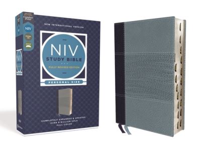 Cover for Kenneth L. Barker · NIV Study Bible, Fully Revised Edition, Personal Size, Leathersoft, Navy / Blue, Red Letter, Thumb Indexed, Comfort Print (Book) (2020)