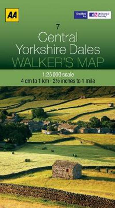 Cover for AA Publishing · Central Yorkshire Dales - Walker's Map (Landkart) (2012)