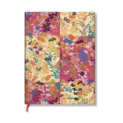 Cover for Paperblanks · Kara-ori Pink (Japanese Kimono) Ultra Lined Softcover Flexi Journal (Elastic Band Closure) - Japanese Kimono (Pocketbok) (2024)