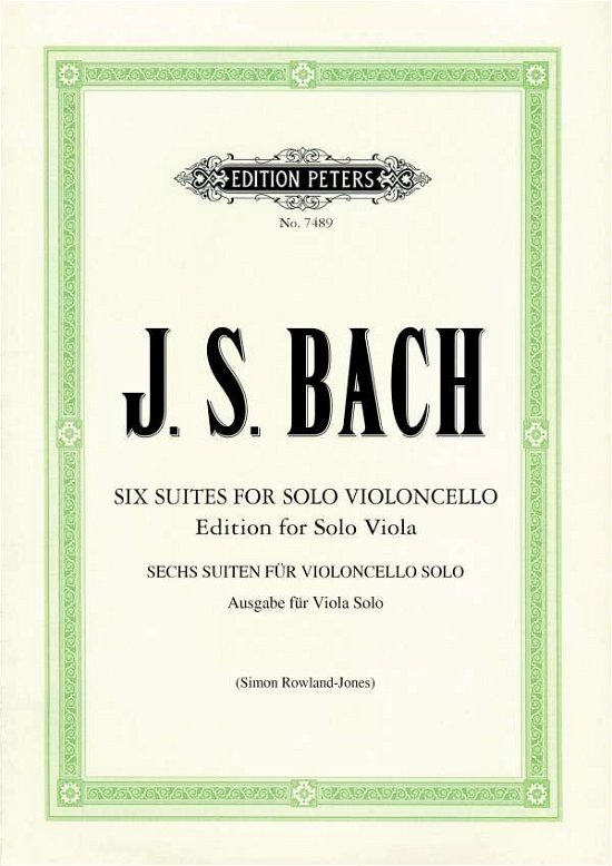 Six Cello Suites BWV 1007-1012 - Johann Sebastian Bach - Bøker - Peters Edition Ltd - 9781901507157 - 