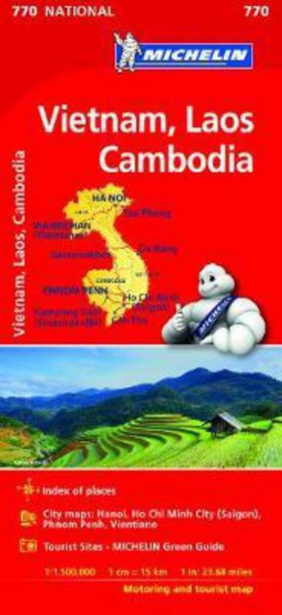 Cover for Michelin · Michelin National Maps: Vietnam, Laos &amp; Cambodia (Innbunden bok) (2017)