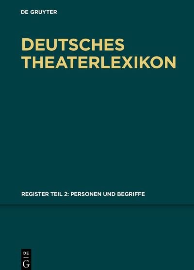 Personen und Begriffe - No Contributor - Bücher - De Gruyter - 9783110718157 - 4. Oktober 2021