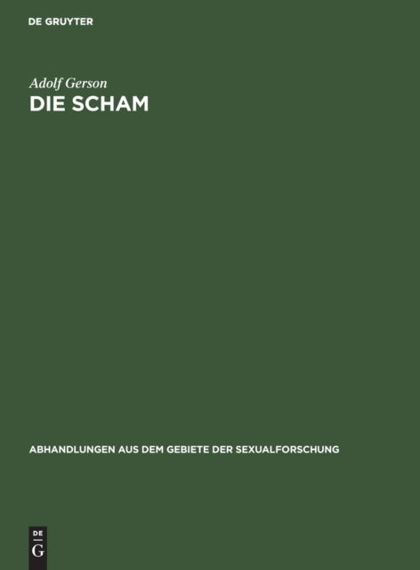 Cover for Adolf Gerson · Die Scham (Hardcover Book) (1919)