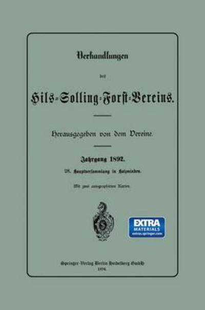 Cover for Hils-solling-forst-verein · Verhandlungen Des Hils-solling-forst-vereins (Paperback Book) [German, 1894 edition] (1901)