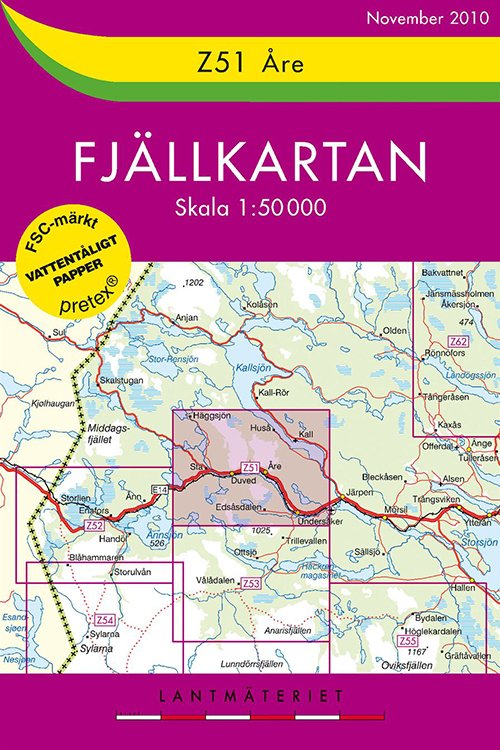 Cover for Lantmäteriet · Fjällkartan Z: Åre (Hardcover Book) (2011)