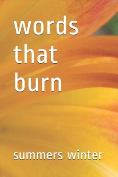 Cover for Summers Winter · Words That Burn (Paperback Book) (2021)