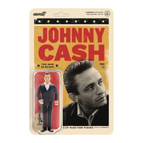 Johnny Cash Reaction Figure - The Man In Black - Johnny Cash - Fanituote - SUPER 7 - 0840049814158 - maanantai 21. helmikuuta 2022