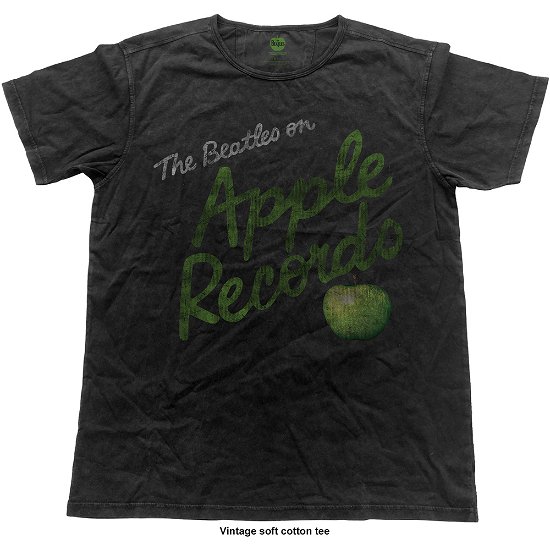 Cover for The Beatles · The Beatles Unisex Vintage T-Shirt: Vintage Apple Records (T-shirt) [size S] [Black - Unisex edition]
