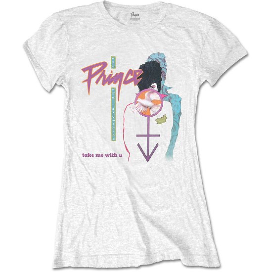 Prince Ladies T-Shirt: Take Me With U - Prince - Produtos - Bravado - 5056170606158 - 