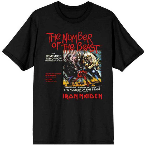 Iron Maiden Unisex T-Shirt: Number Of The Beast Vinyl Promo Sleeve - Iron Maiden - Fanituote -  - 5056561024158 - 