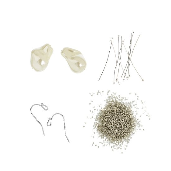 Cover for Me &amp; My Box · Mini Jewelry Kit Ear Hooks - Baroque Pearls - 925s Silver Plated - Box901017 (Leketøy)