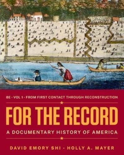 Cover for For the Record - A Documentary History of America (Paperback Book) (2024)