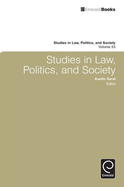 Cover for Austin Sarat · Studies in Law, Politics and Society - Studies in Law, Politics, and Society (Hardcover Book) (2010)