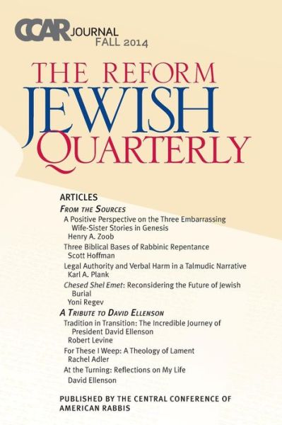 Cover for Paul Golomb · Ccar Journal - Reform Jewish Quarterly Fall 2014 (Paperback Book) (2015)