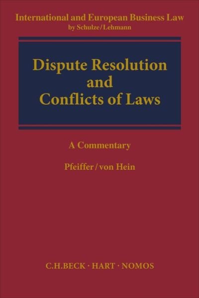 Cover for Pfeiffer Thomas · Dispute Resolution and Conflict of Laws (Inbunden Bok) (2024)