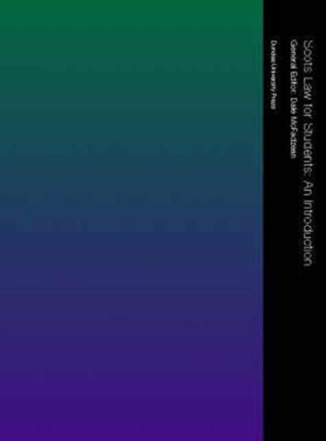 Cover for Dale McFadzean · Scots Law for Students: An Introduction (Paperback Book) (2007)