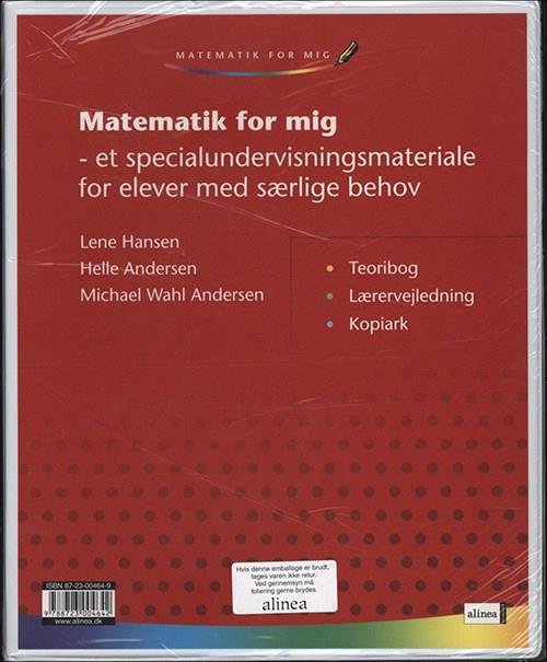 Cover for Helle Andersen; Lene Hansen; Michael Wahl Andersen · Matematik for mig: Matematik for mig, Lærermappe, Netadgang (N/A) [1e uitgave] (2017)