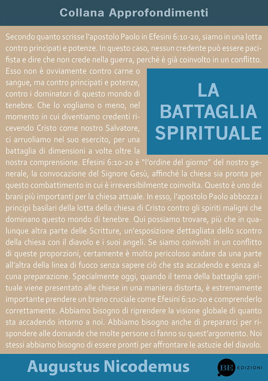 Cover for Augustus Nicodemus · La Battaglia Spirituale (Book)