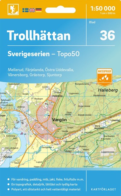 Cover for Trollhattan - Sverigeserien Topo50 (Map) (2025)