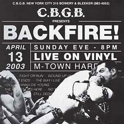 Live at Cbgb (Splatter Vinyl) - Backfire! - Musikk - REBELLION RECORDS - 3481575543159 - 5. august 2022