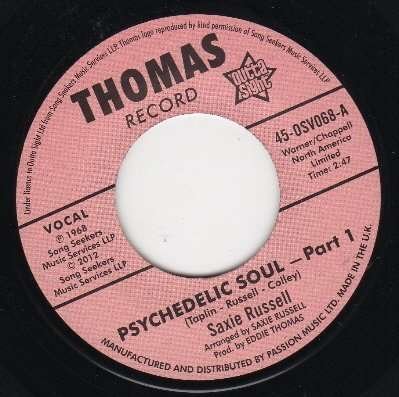 Cover for Russell,saxie / Saxie's Sessionairs · Psychedelic Soul Pt. 1/psychedelic Soul Pt. 3 (7&quot;) (2012)