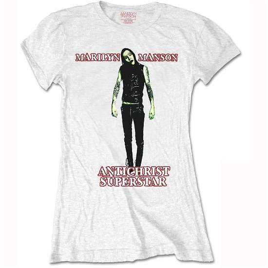 Cover for Marilyn Manson · Marilyn Manson Ladies T-Shirt: Antichrist (T-shirt) [size M] [White - Ladies edition]