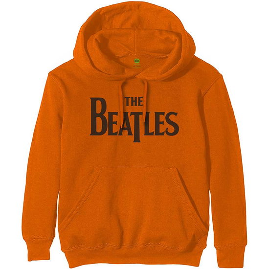 Cover for The Beatles · The Beatles Unisex Pullover Hoodie: Drop T Logo (Hoodie) [size L] [Orange - Unisex edition] (2019)