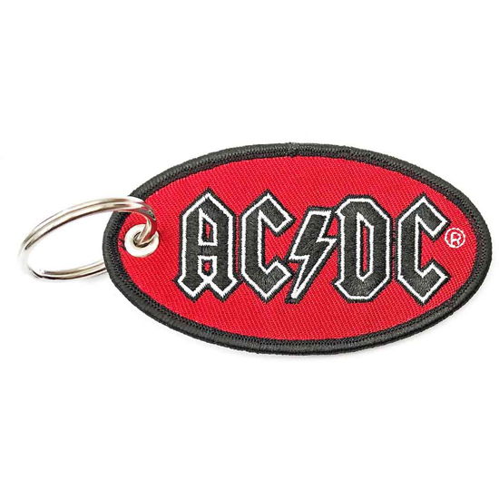 AC/DC Keychain: Oval Logo (Double Sided Patch) - AC/DC - Marchandise -  - 5056368600159 - 