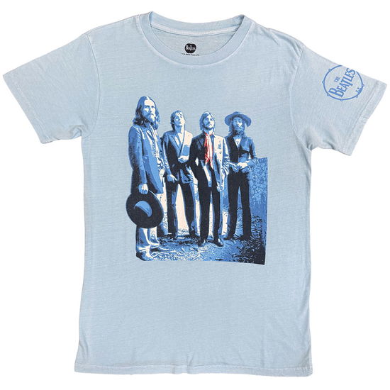 Cover for The Beatles · The Beatles Unisex T-Shirt: Hat in Hand (Blue) (T-shirt) [size L] (2025)