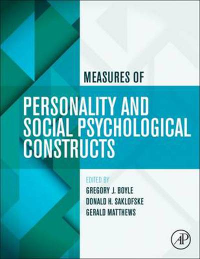 Cover for Gregory Boyle · Measures of Personality and Social Psychological Constructs (Pocketbok) (2014)