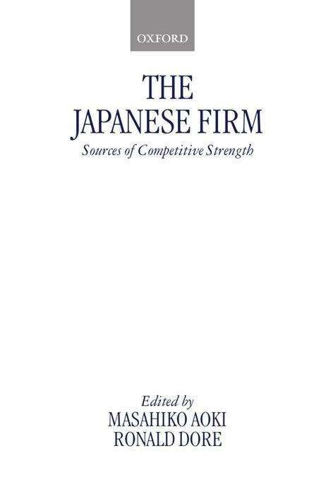 Cover for Aoki · The Japanese Firm: The Sources of Competitive Strength (Paperback Book) (1996)
