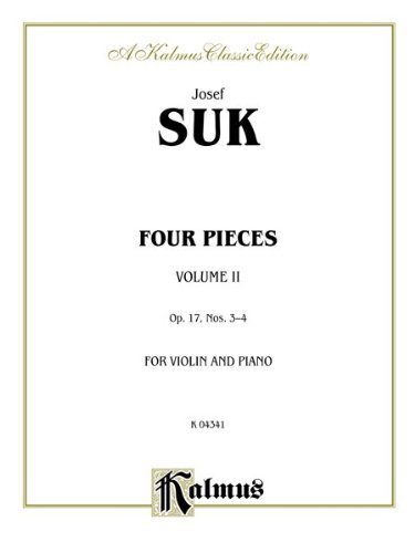 Cover for Josef · Suk 4 Pieces Op 17 Vol 2 V (Paperback Book) [Kalmus, Pck edition] (1985)