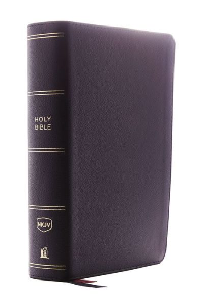 Cover for Thomas Thomas Nelson · NKJV, Single-Column Reference Bible, Genuine Leather, Black, Red Letter Edition, Comfort Print (Book) (2018)