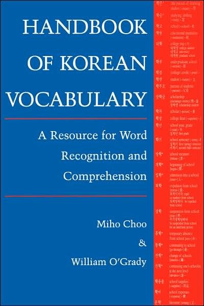 Cover for Miho Choo · Handbook of Korean Vocabulary: A Resource for World Recognition and Comprehension (Taschenbuch) (1996)