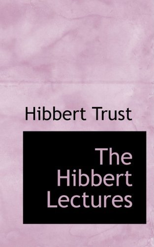 Cover for Hibbert Trust · The Hibbert Lectures (Pocketbok) (2009)
