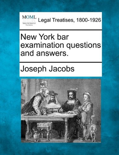 Cover for Joseph Jacobs · New York Bar Examination Questions and Answers. (Pocketbok) (2010)